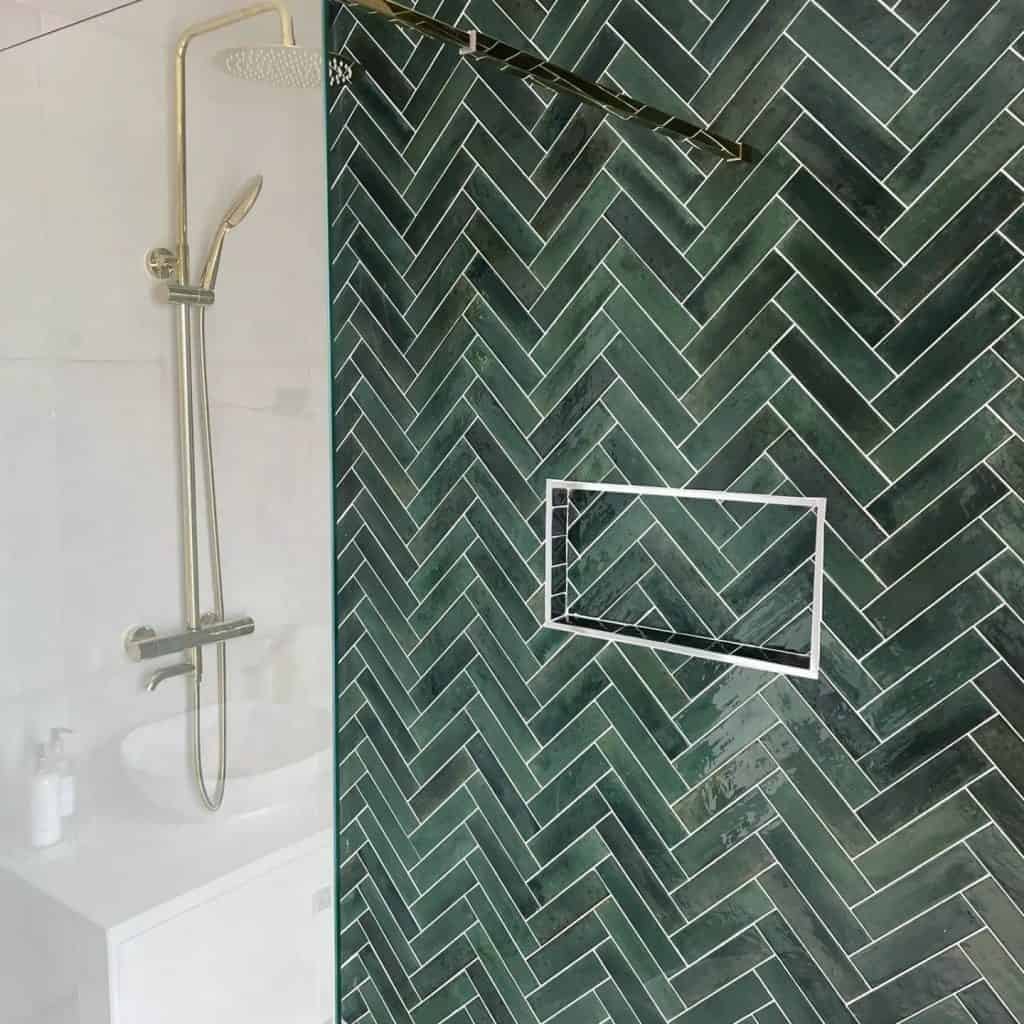 Refreshing_Green_Herringbone_Tile_Shower_150