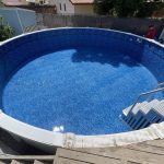 above ground pool deck ideas on a budget