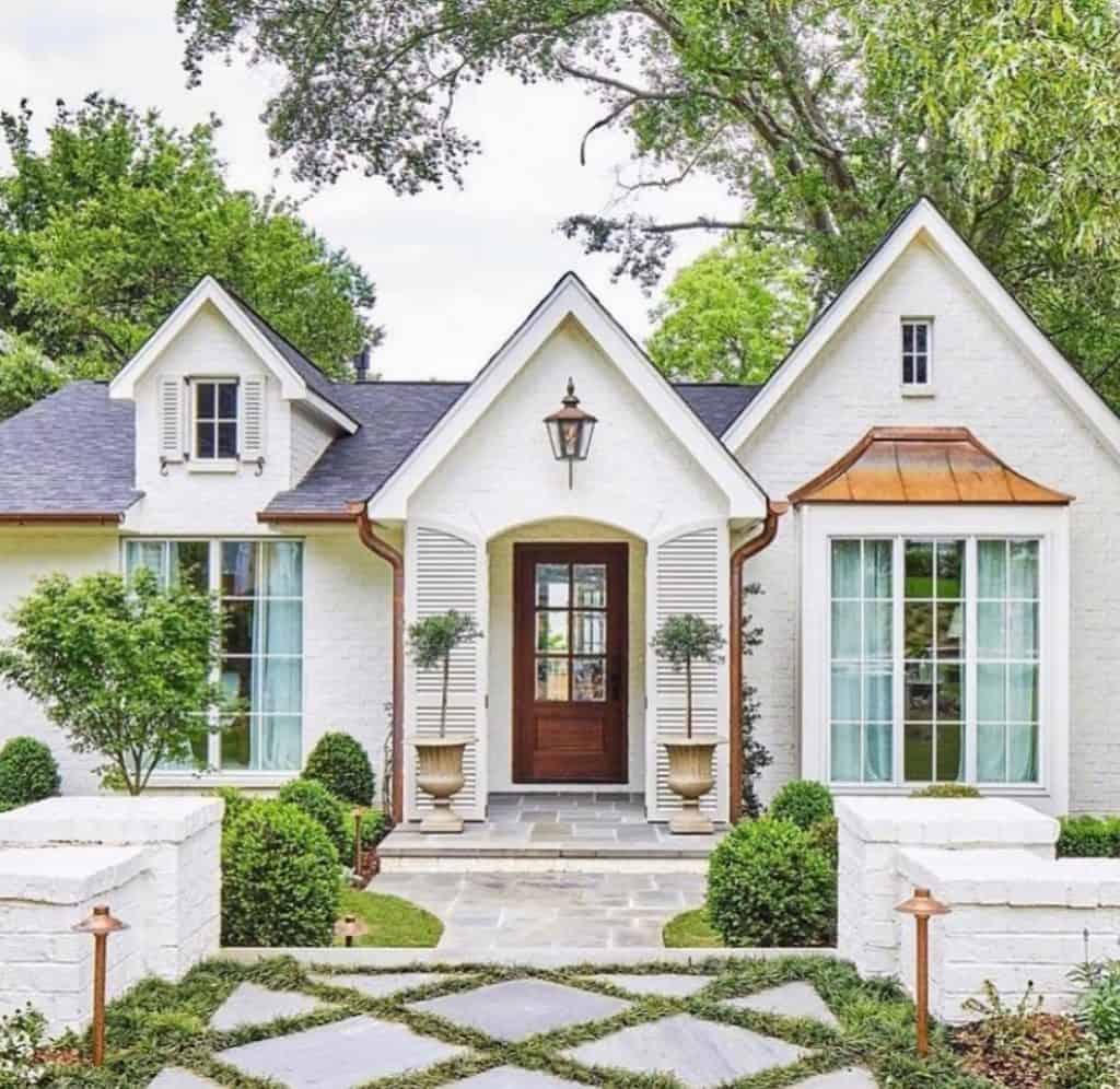 white_brick_house_with_black_trim_