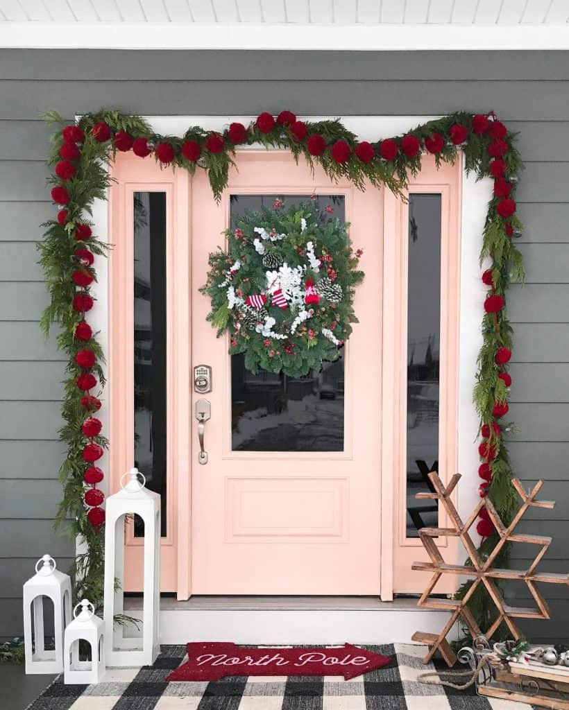 Festive_Pink_Front_Door_with_Lovely_Flor_