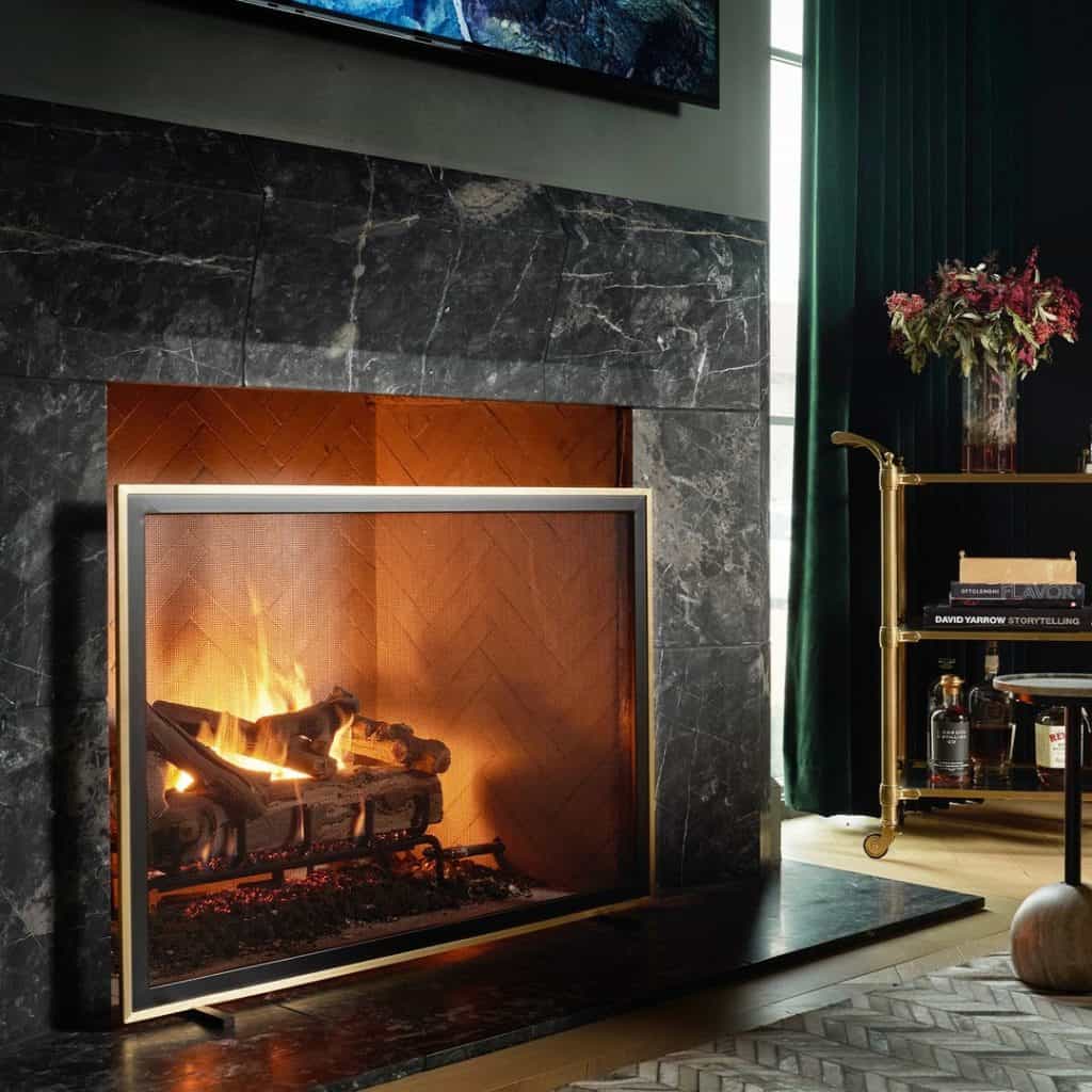 black_electric_fireplace