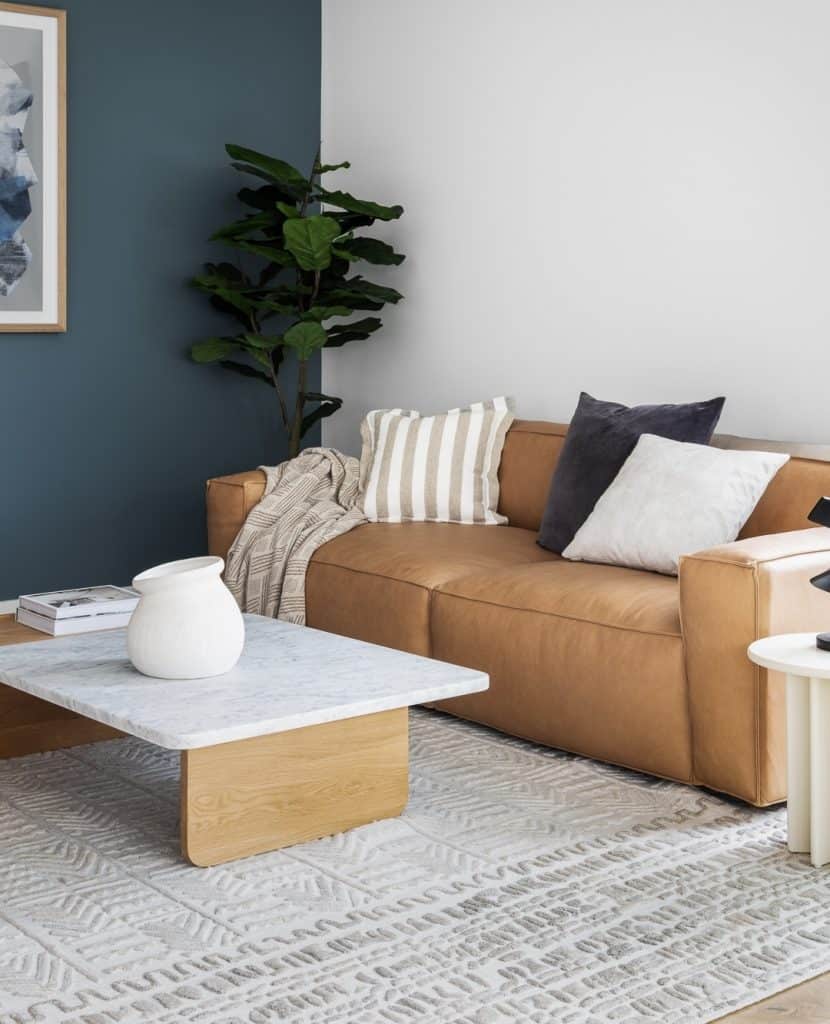coffee table for brown couch