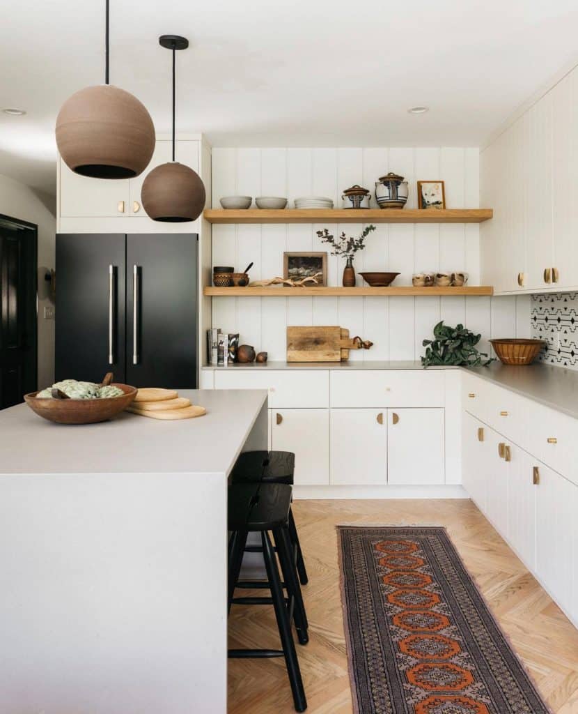 A_Stunning_White_Shiplap_Kitchen_with_El_