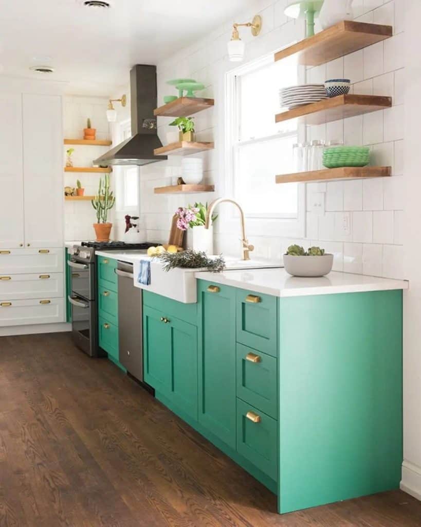 An_Enchanting_Green_Kitchen_with_White_C_