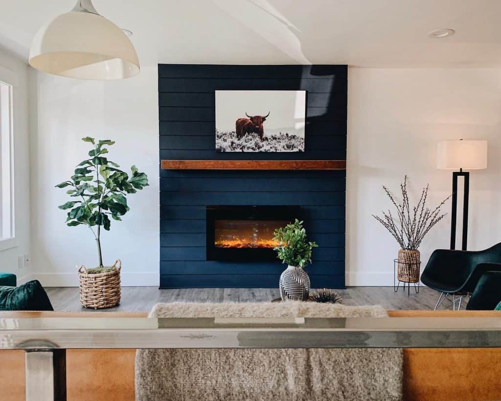 modern shiplap fireplace