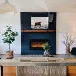 modern shiplap fireplace