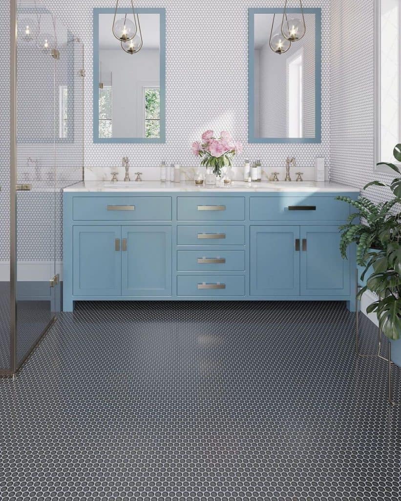 penny tile bathroom