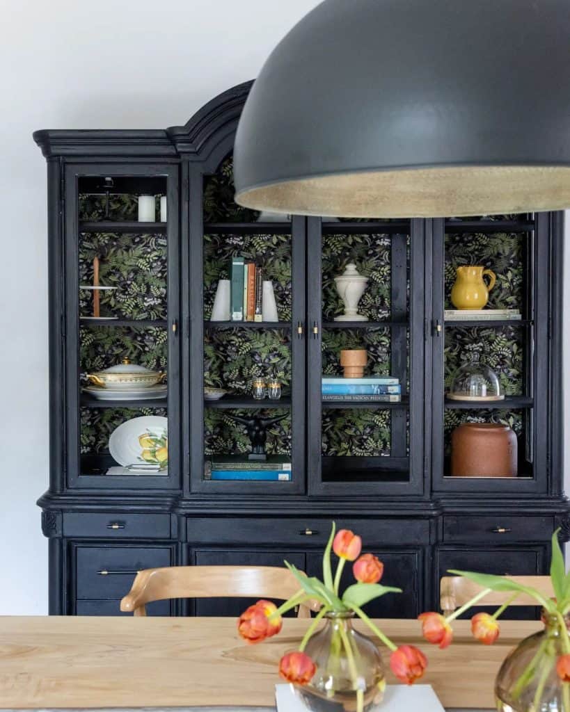 black china cabinet