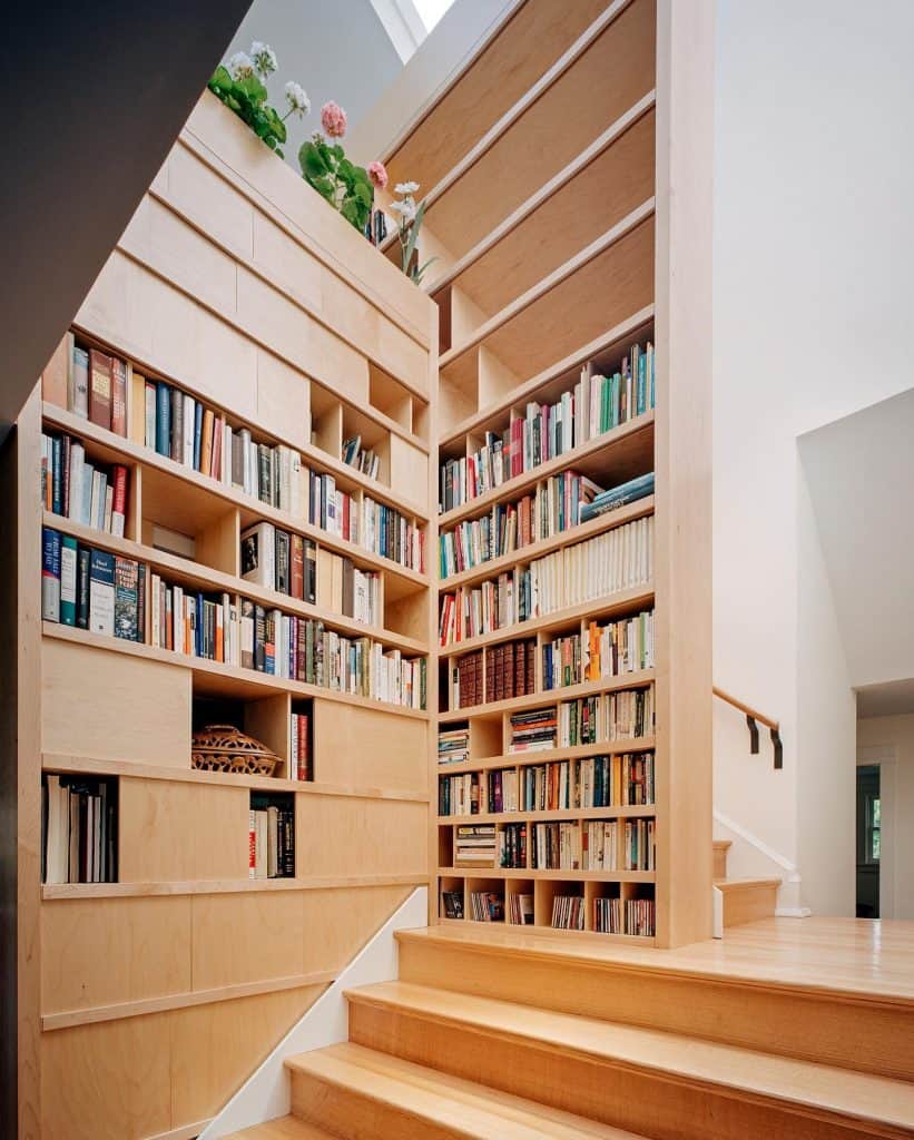 stairway bookshelf