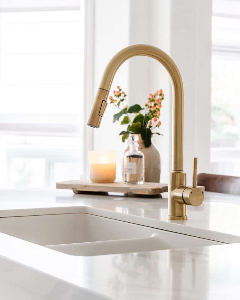 gold kitchen faucet