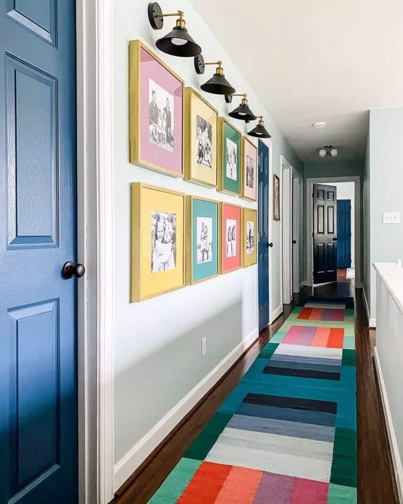 how to decorate narrow hallway
