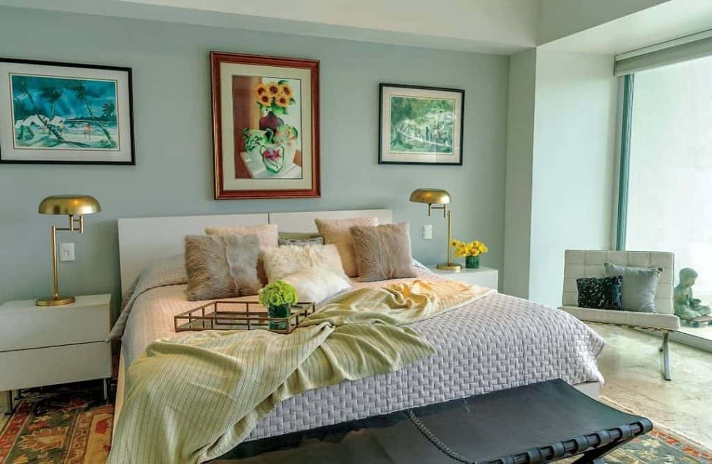 light green bedroom