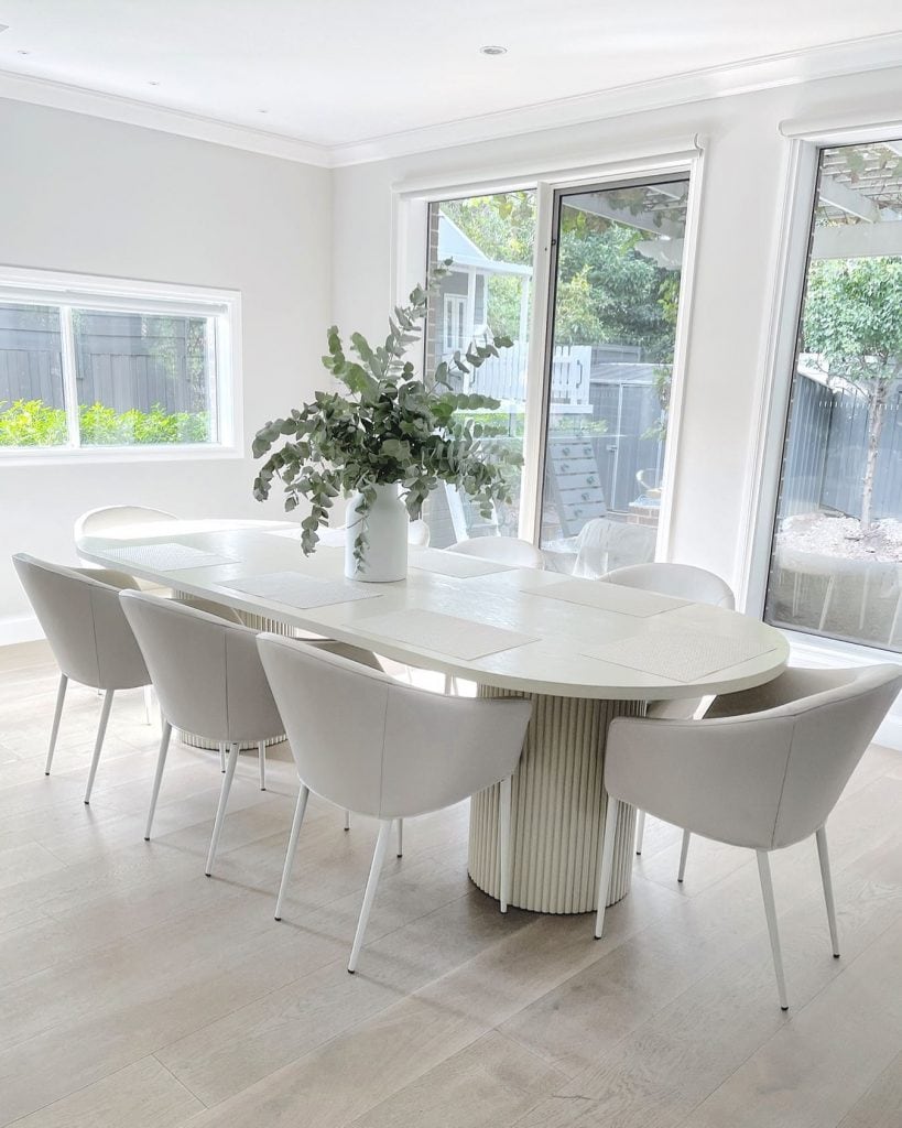 neutral dining table