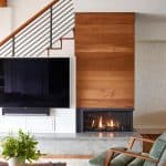 off center fireplace ideas