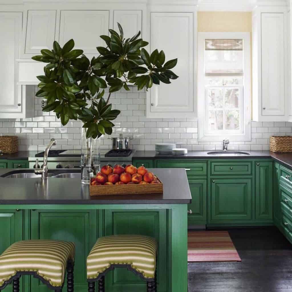 small_kitchen_two_tone_kitchen_cabinets_