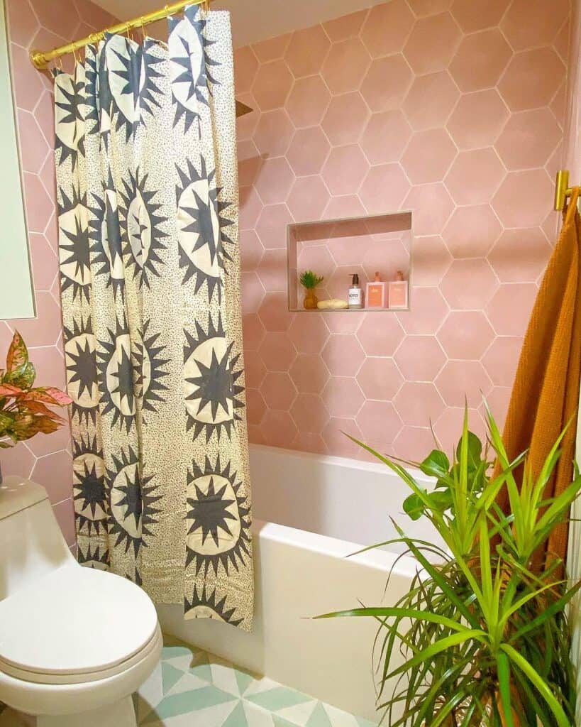 A_Vibrant_Bathroom_with_Pink_Tiles_and_a_2