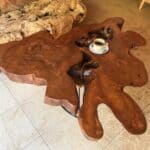 burl wood coffee table