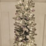 flocked pencil christmas tree