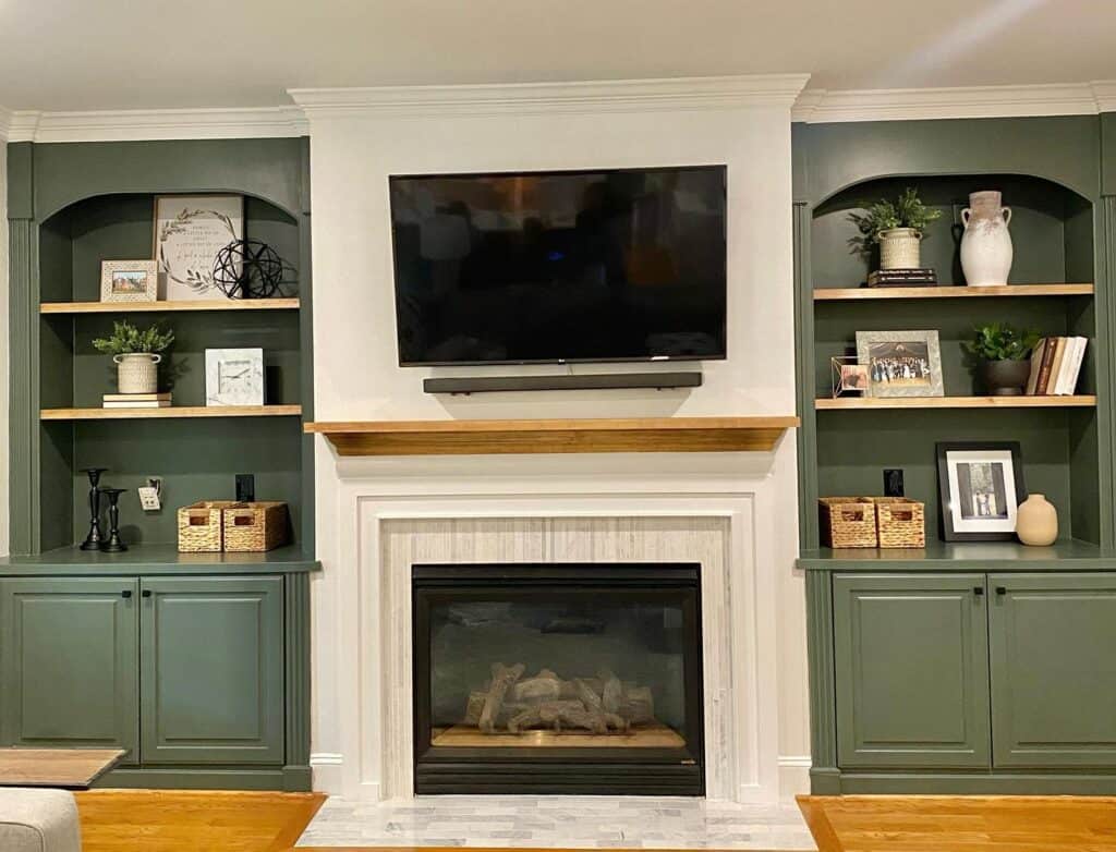 tv above fireplace ideas