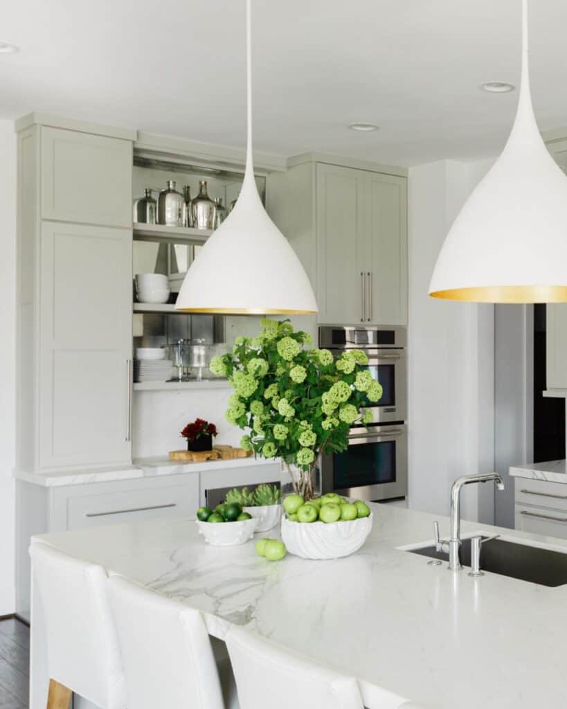 white pendant light