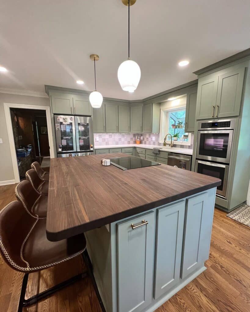 wood kitchen island