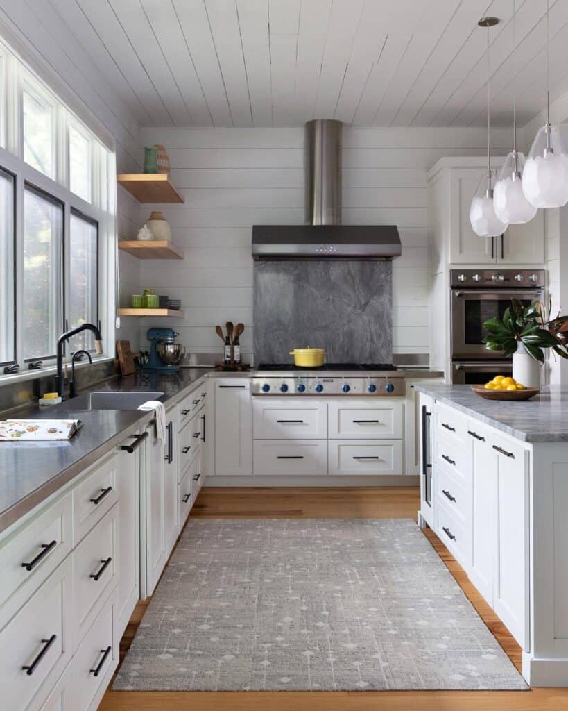 Farmhouse_White_Kitchen_Cabinets_with_Bl_2