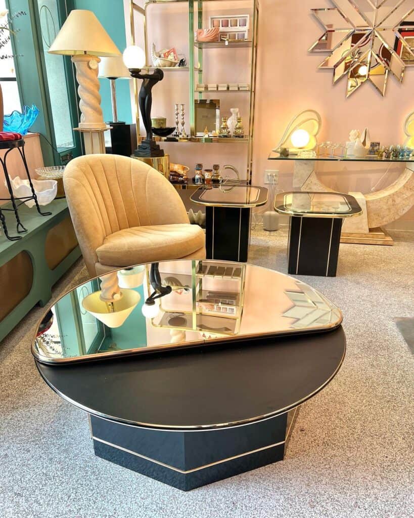 mirrored coffee table