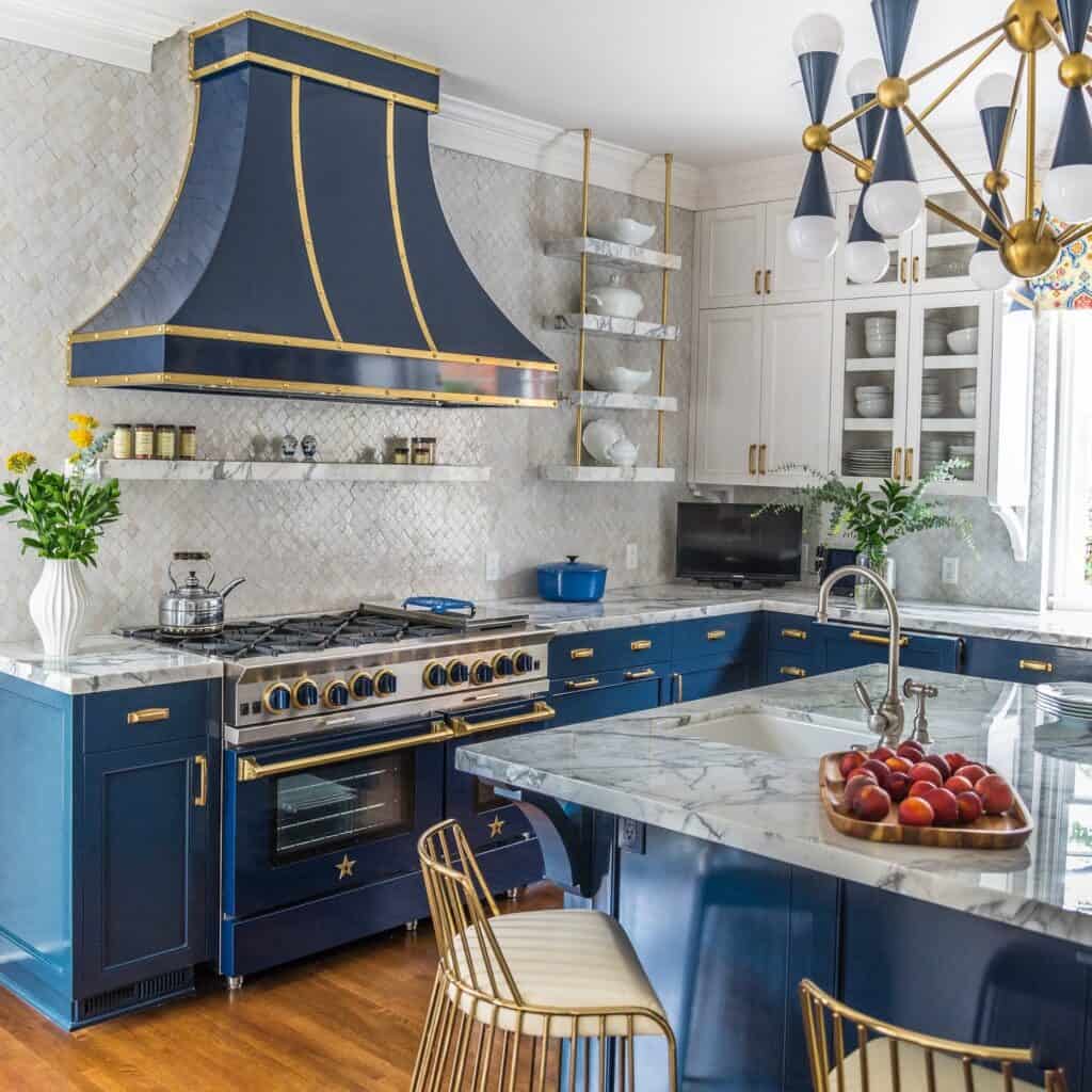 navy blue kitchen