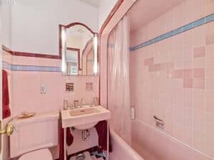 pink tile bathroom