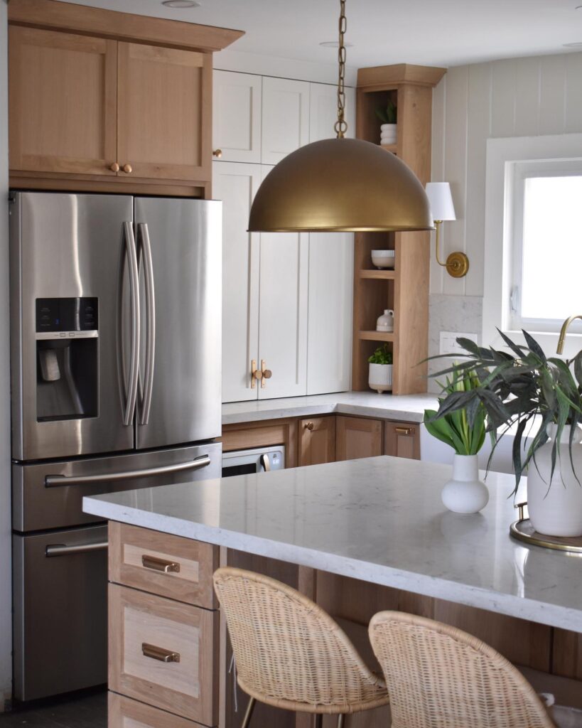 A_Kitchen_with_Wooden_Cabinets_and_a_Gol_2