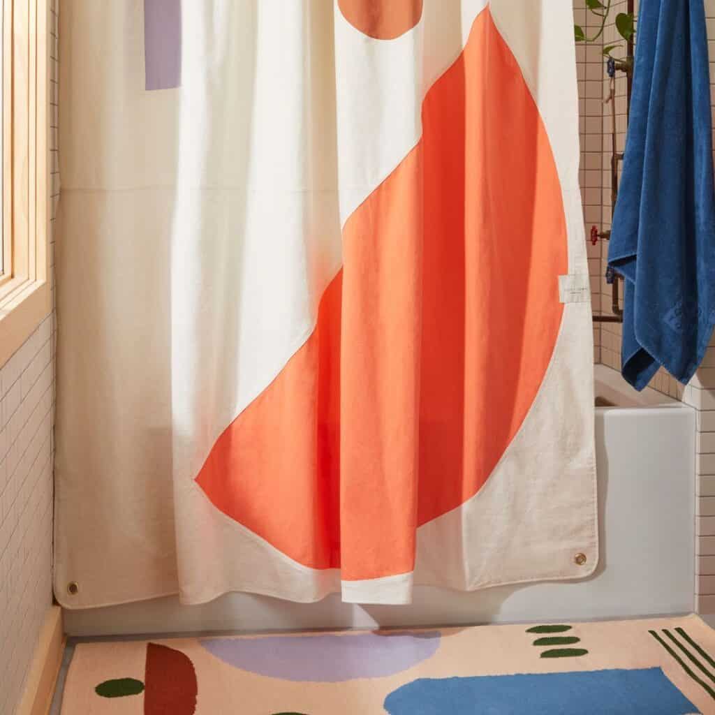 Vibrant_Orange_Design_Shower_Curtain_