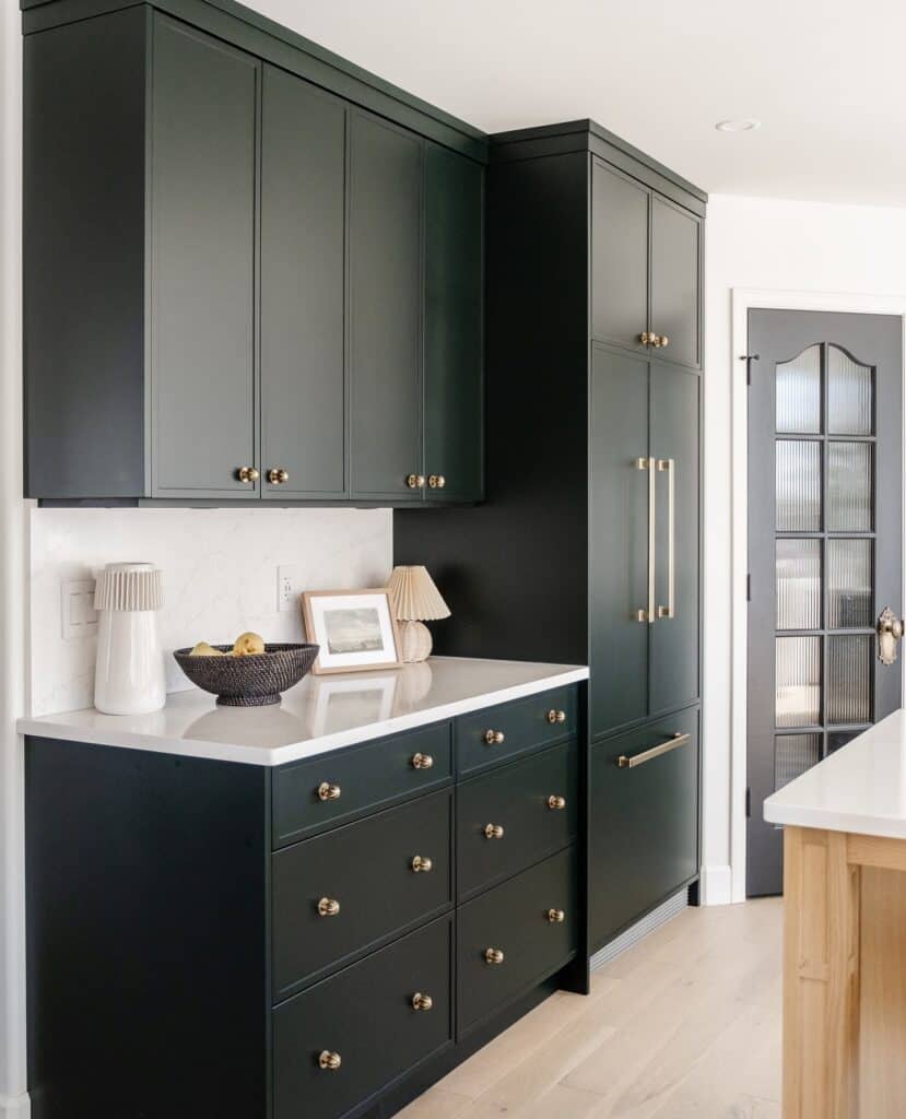 modern black kitchen cabinets